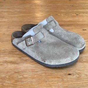Taupe Suede Boston Birkenstocks